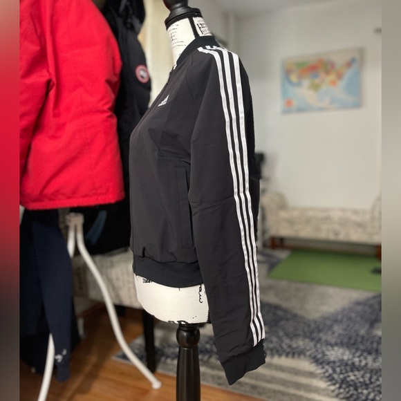 NWT Women Size Small Adidas Essentials 3-Stripes Multi-sport Track Jacket Black - Picture 8 of 13